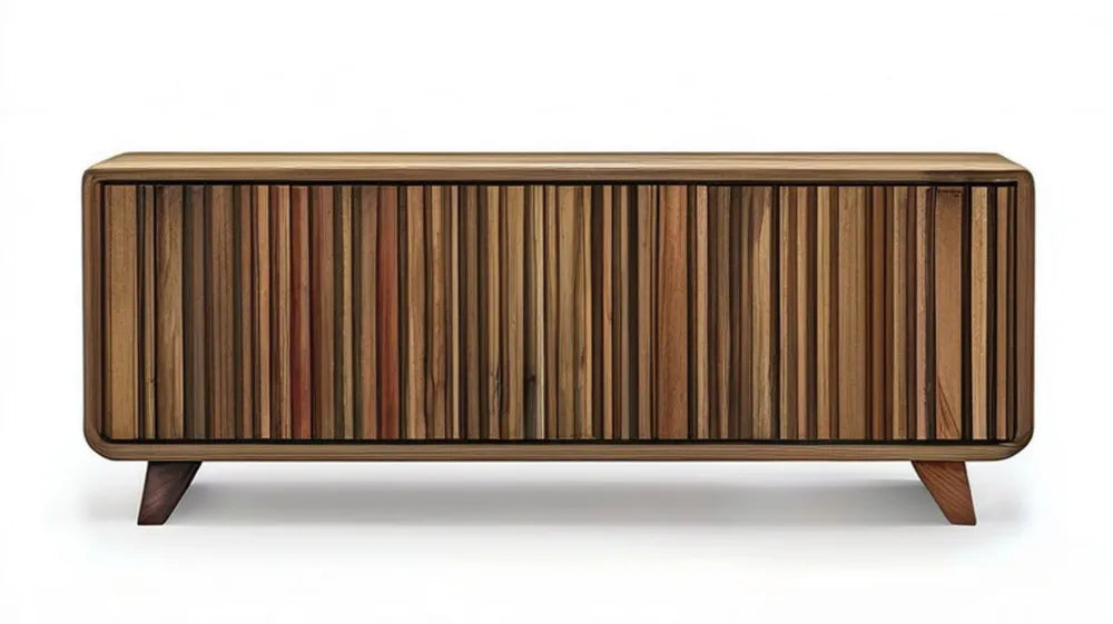 Brązowy kredens z litego drewna akacjowego 160 x 40 x 75 cm